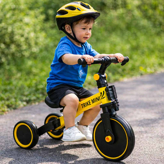 Bicicletă de echilibru și tricicletă 3-în-1 Trike Fix Mini, Galben