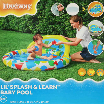 Piscină Gonflabilă pentru Bebeluși cu Saltea de Joacă Bestway, 120cm, 8 luni+