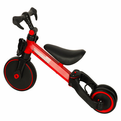 Bicicletă de Echilibru și Tricicletă 3-în-1 Trike Fix Mini cu Pedale, Roșu
