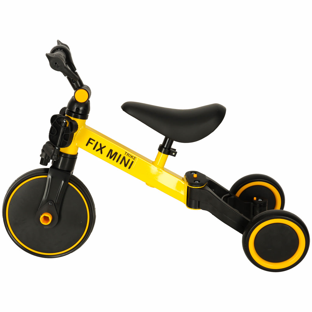 Bicicletă de echilibru și tricicletă 3-în-1 Trike Fix Mini, Galben