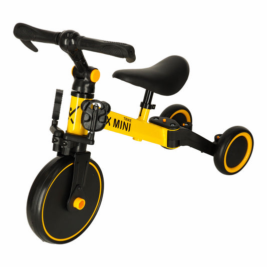 Bicicletă de echilibru și tricicletă 3-în-1 Trike Fix Mini, Galben