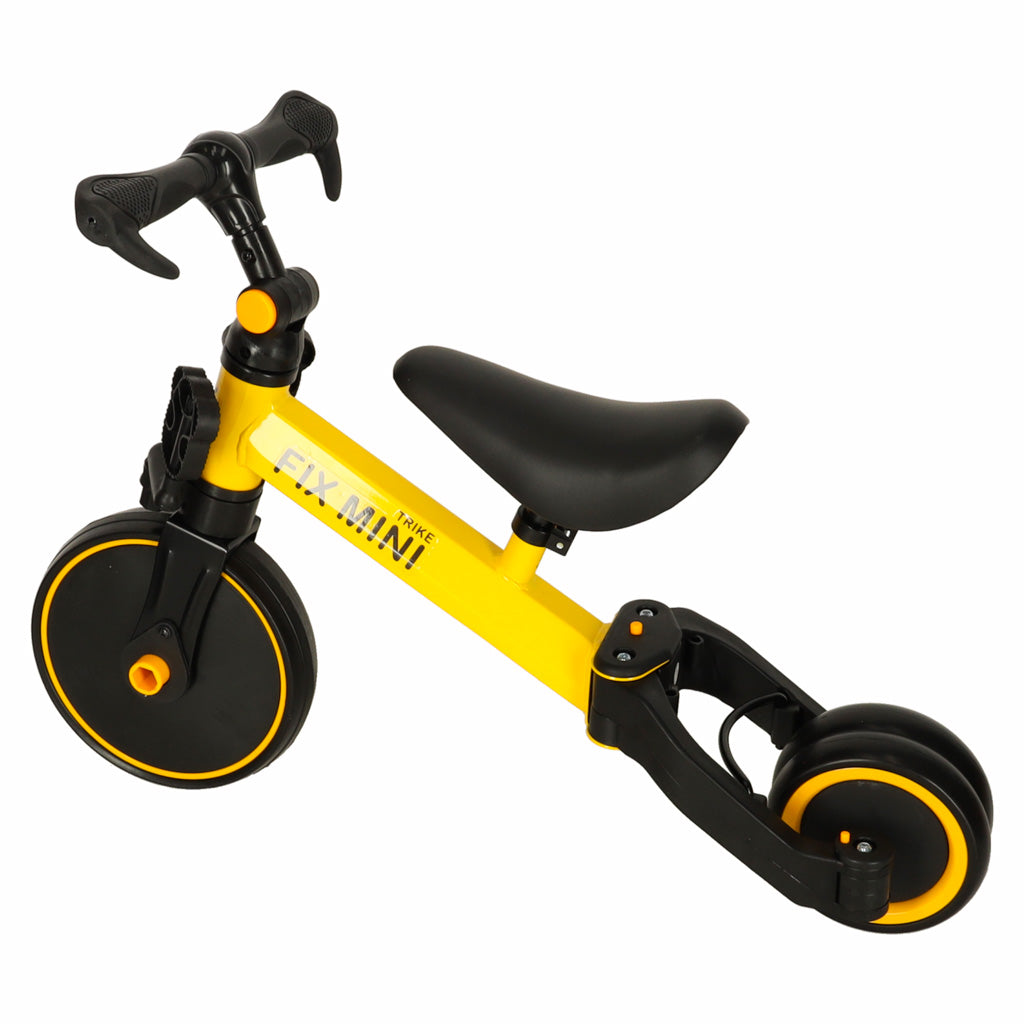 Bicicletă de echilibru și tricicletă 3-în-1 Trike Fix Mini, Galben