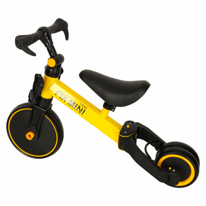 Bicicletă de echilibru și tricicletă 3-în-1 Trike Fix Mini, Galben