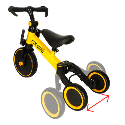 Bicicletă de echilibru și tricicletă 3-în-1 Trike Fix Mini, Galben