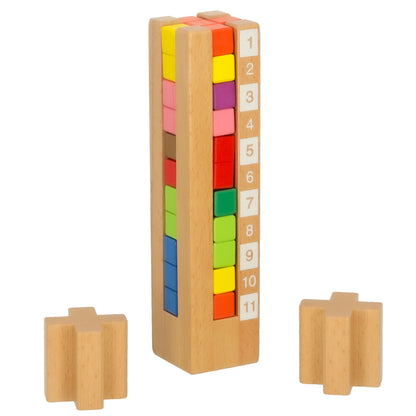 Puzzle Educativ din Lemn Montessori "Turnul Inteligent"