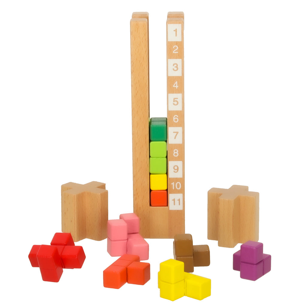 Puzzle Educativ din Lemn Montessori "Turnul Inteligent"