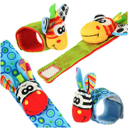 Set 2 Brățări Senzoriale pentru Bebelusi – Zebra & Girafa