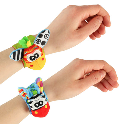Set 2 Brățări Senzoriale pentru Bebelusi – Zebra & Girafa