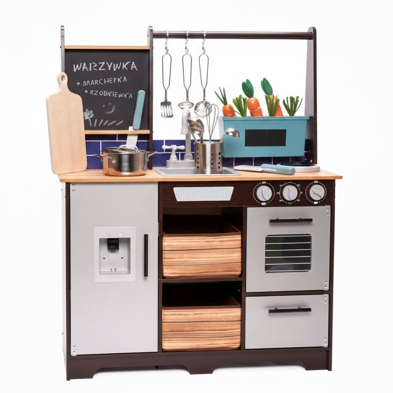 Bucătărie de joacă pentru copii din MDF cu accesorii LOFT XXL 96cm