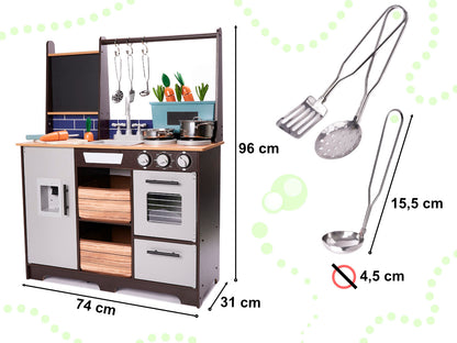Bucătărie de joacă pentru copii din MDF cu accesorii LOFT XXL 96cm