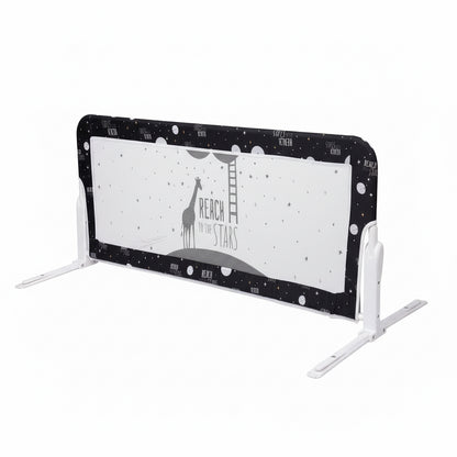 Barieră de Protecție Rabatabilă pentru Pat, Siguranță Copii, 150 cm, Negru
