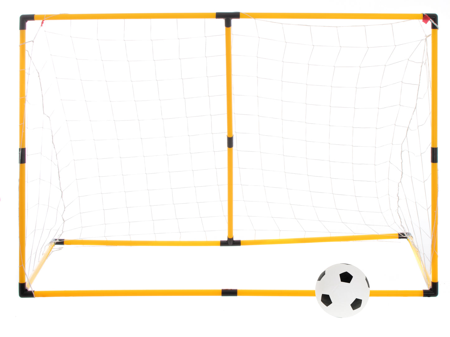 Set Poartă de Fotbal pentru Copii (156 cm) cu Plasă, Panou cu Ținte de Precizie și Minge Incluse
