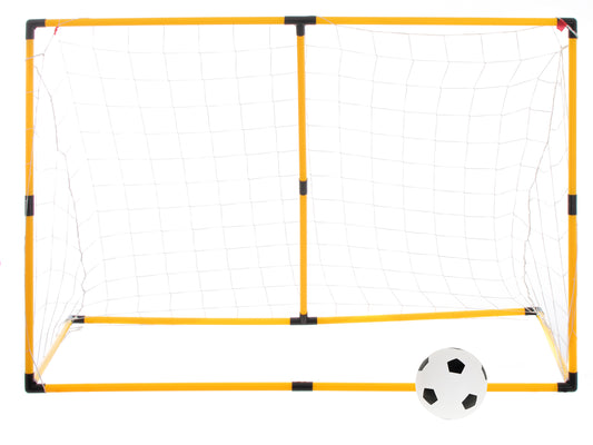 Set Poartă de Fotbal pentru Copii (156 cm) cu Plasă, Panou cu Ținte de Precizie și Minge Incluse