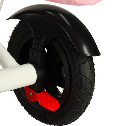 Tricicletă 3 în 1 Trike Fix V3 cu copertină, scaun rotativ și mâner de ghidaj, Roz