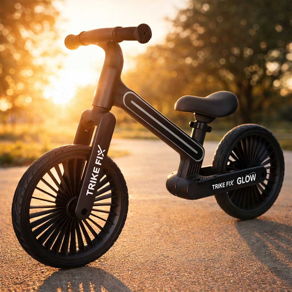 Bicicletă de echilibru Trike Fix Glow cu cadru iluminat LED